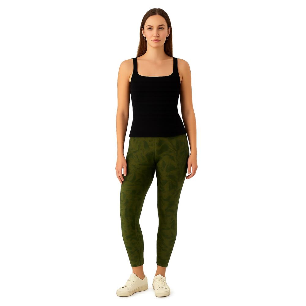 AnyBody Jacquard Smoothing Legging size Medium NWOT Color Olive Green